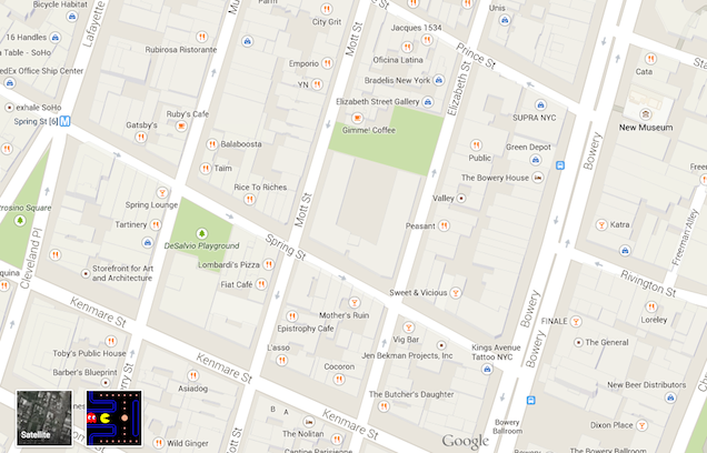 Play pacman on dubai google map